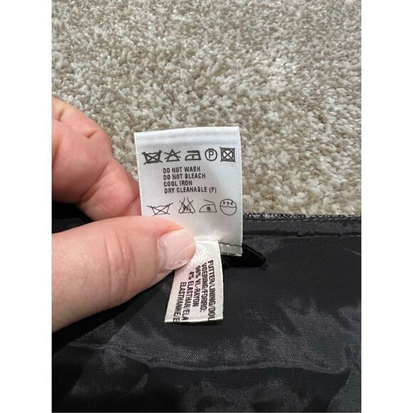 Escada women wool classic pencil striped skirt lined grey size eu 44 us L - Picture 9 of 9